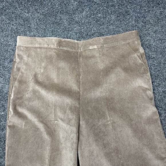Alfred Dunner Dress Pants Womens 14 Brown Pull On Stretch Elastic Waist New - Picture 3 of 10